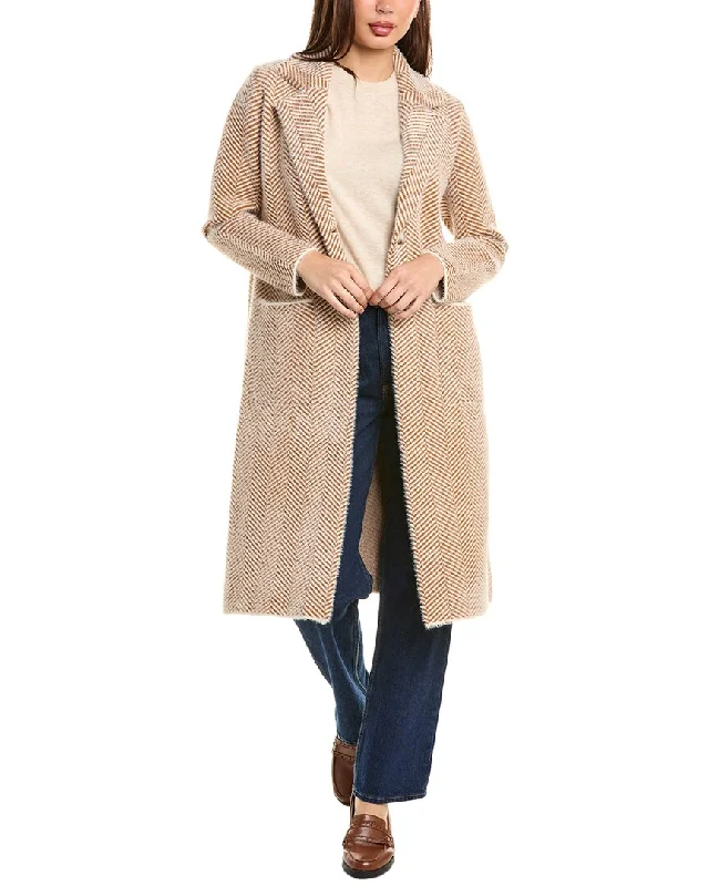 Stella + Lorenzo Herringbone Coat Houndstooth Jacket Shearling Jacket Fleece Jacket
