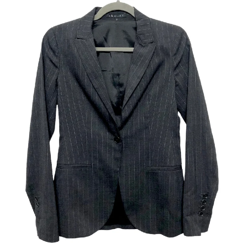 Black Blazer Theory, Size 2 Women's Simple Jacket