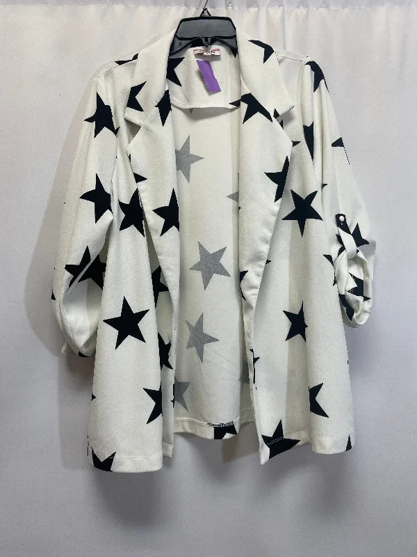 Black & White Blazer Andree By Unit, Size 1x Women's Adventure Blazer