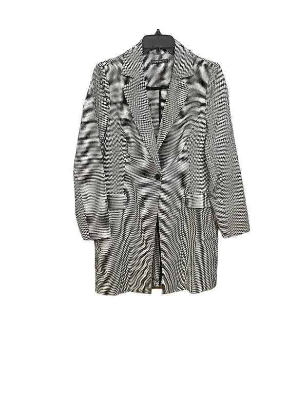 Blazer By Adrianna Papell In Checkered Pattern, Size: S Women's Unique Blazer