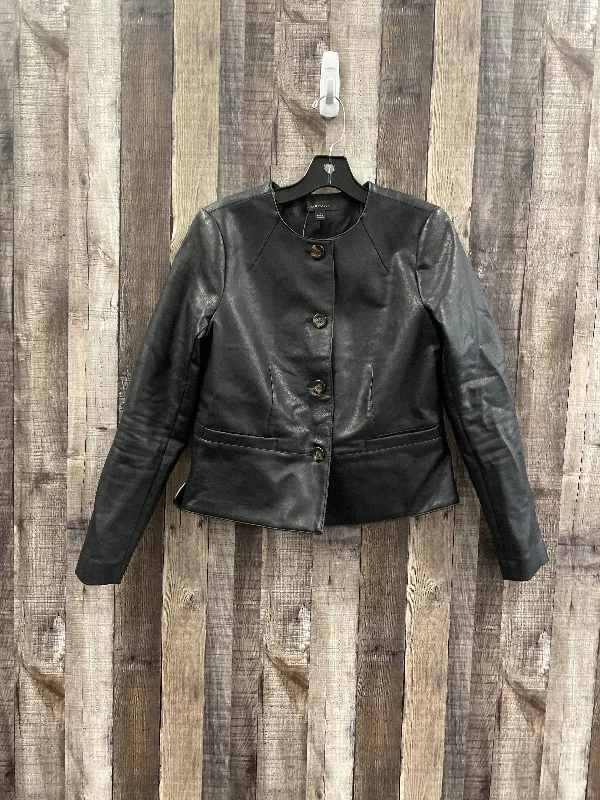 Blazer By Ann Taylor In Black, Size: 0 Women's Leather Blazer