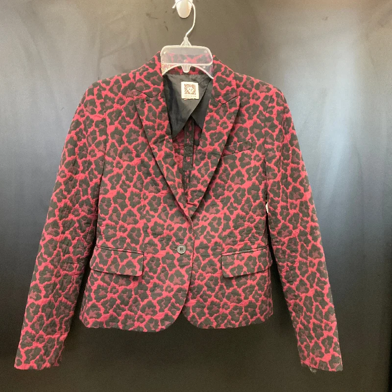 Blazer By Anne Klein In Animal Print, Size: S Slim Fit Blazer