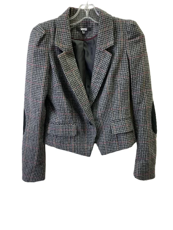 Blazer By Asos In Grey, Size: S Cotton Blend Blazer