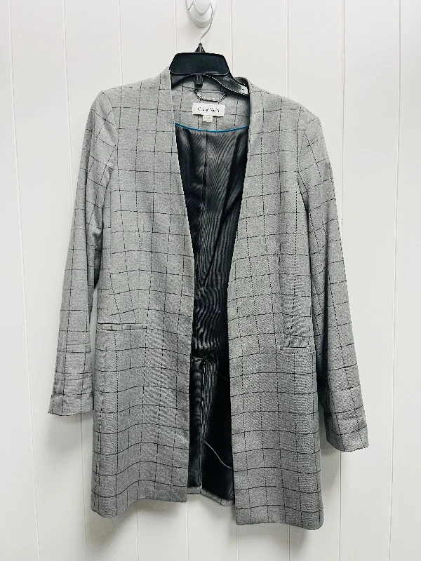 Blazer By Calvin Klein In Grey, Size: 10 Women's Radiation Jacket