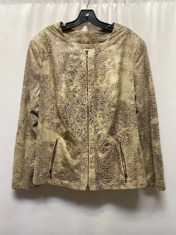 Blazer By Cato In Tan, Size: 1x Women's Unique Blazer