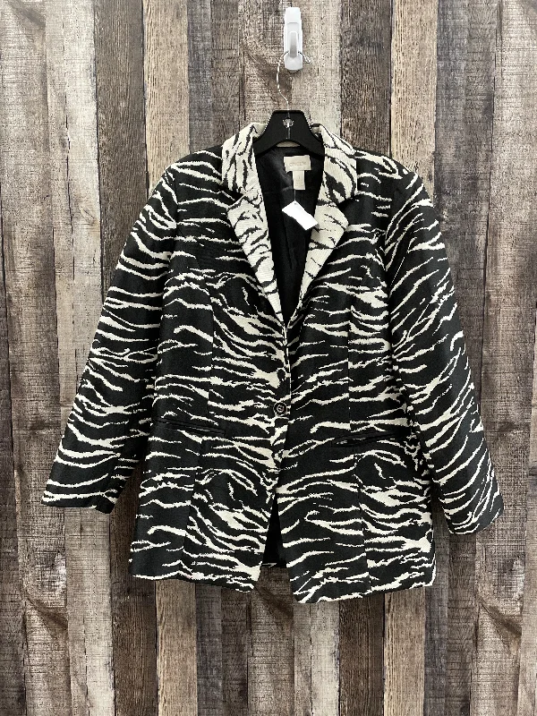 Blazer By Chicos In Zebra Print, Size: M Women's Boutique Suit