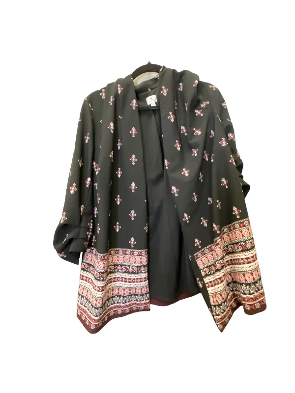Blazer By Dressbarn In Paisley Print, Size: 1x Women's Trench Blazer