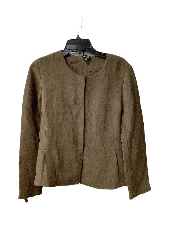 Blazer By Eileen Fisher In Brown, Size: S Silk Women's Blazer