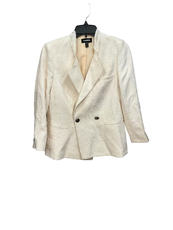 Blazer By Express In Cream, Size: Xs Women's Vintage Suit