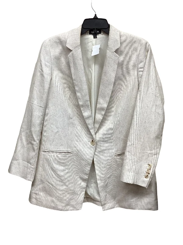 Blazer By Express In Tan, Size: L Women's Solid Blazer