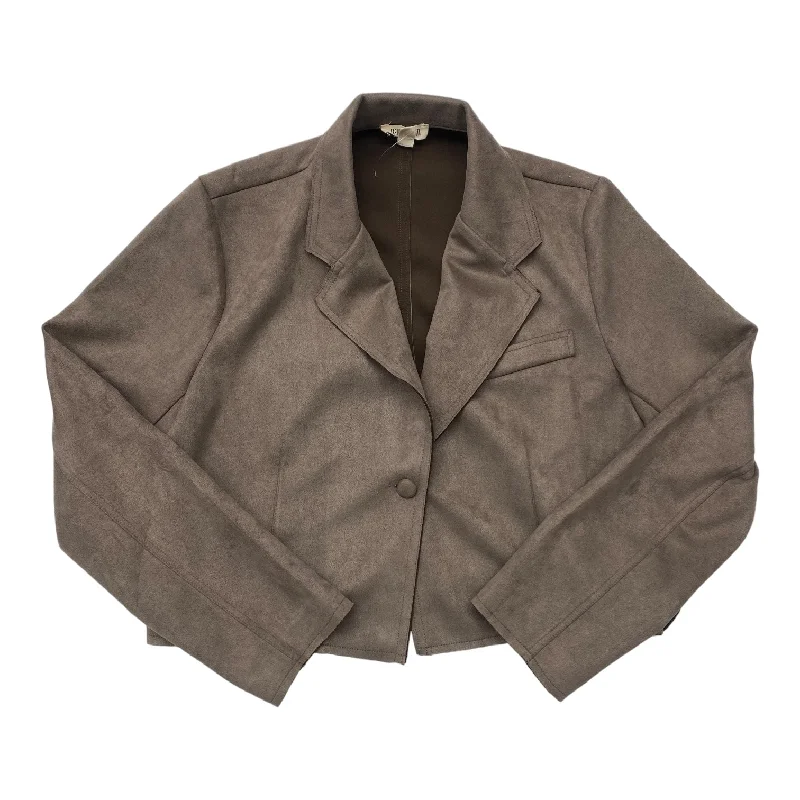 Blazer By Fashion On Earth In Taupe, Size: M Women's Simple Blazer