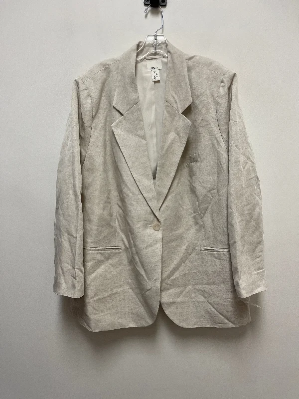 Blazer By H&m In Cream, Size: 2x Women's Boutique Suit