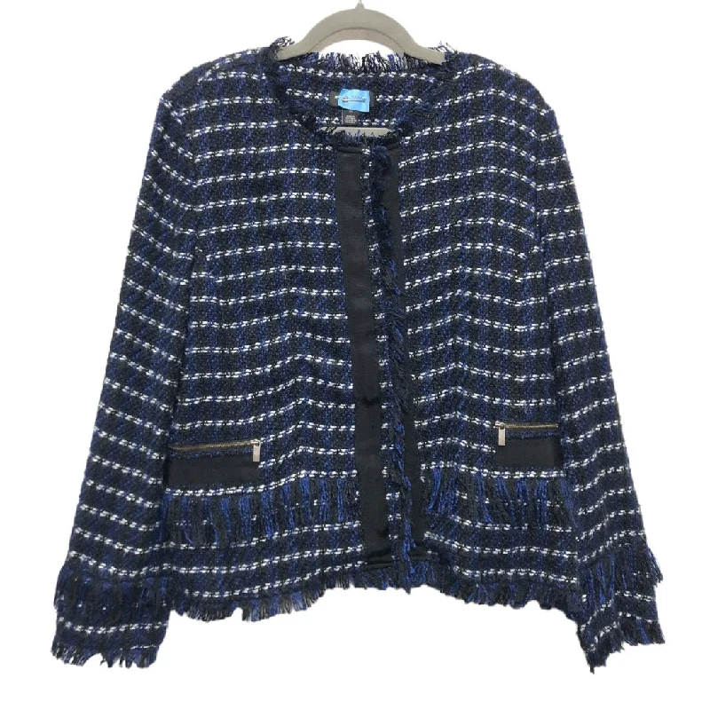 Blazer By Halogen In Black & Blue, Size: Xl Women's Premium Blazer