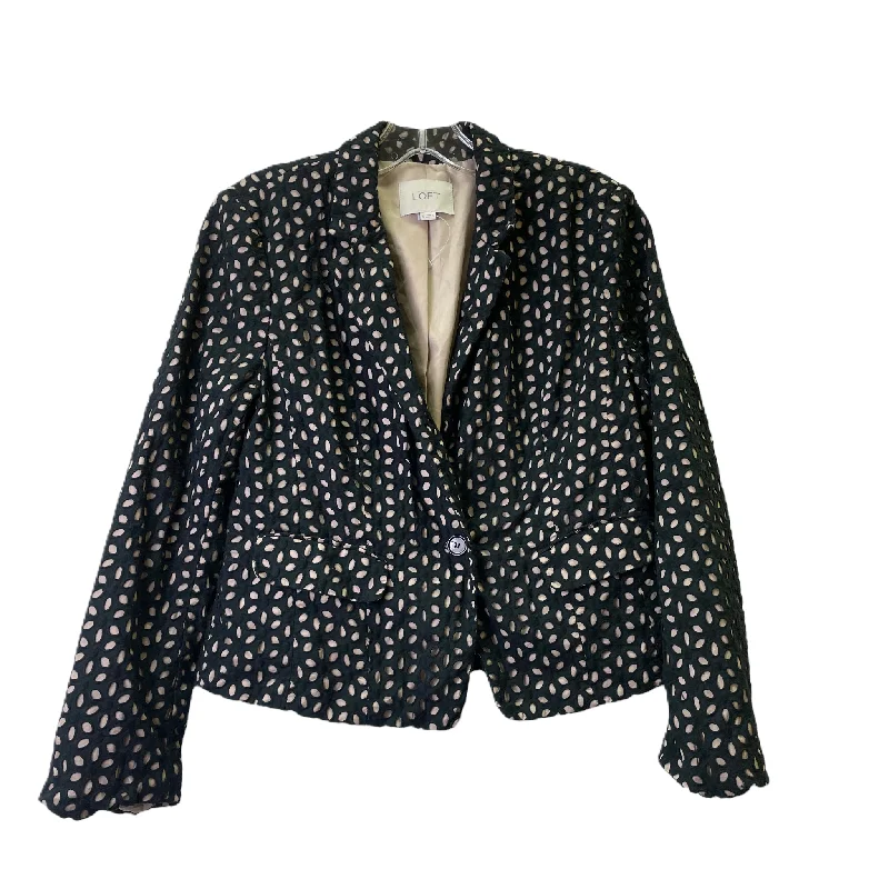 Blazer By Loft In Black & Cream, Size: 6 Women's Premium Blazer