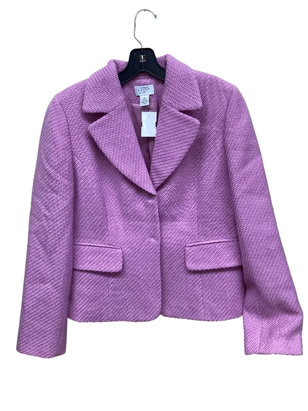 Blazer By Loft In Purple, Size: 12 Women's Print Jacket