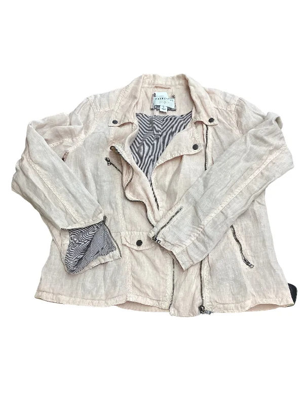 Blazer By Marrakech In Peach, Size: M Women's Stripe Blazer