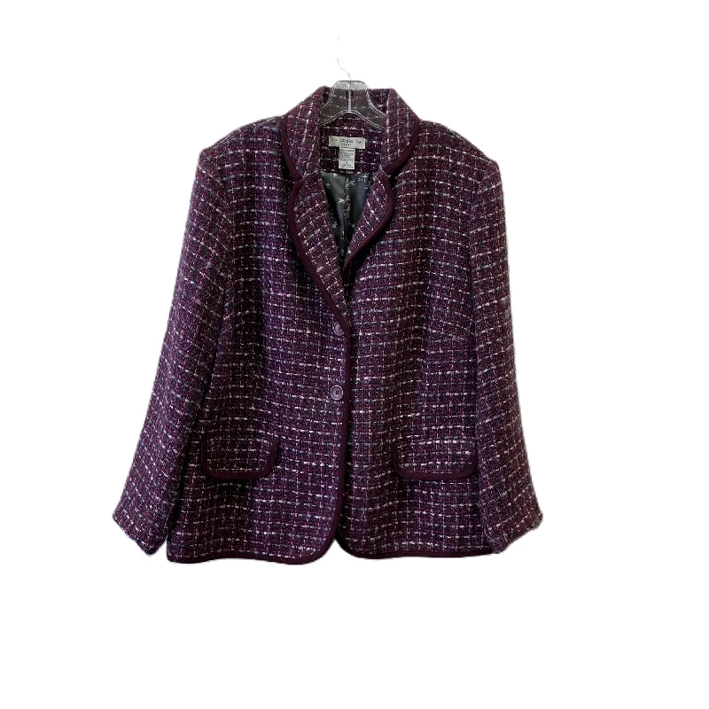 Blazer By Notations In Red, Size: 1x Plus Size Women's Coat