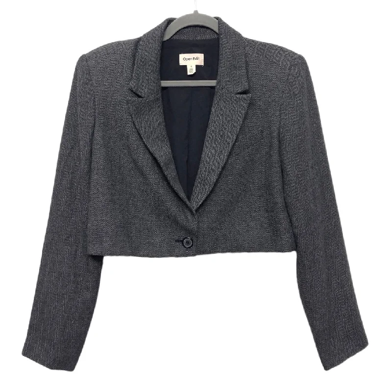 Blazer By Open Edit In Black & Grey, Size: S Women's Navy Jacket
