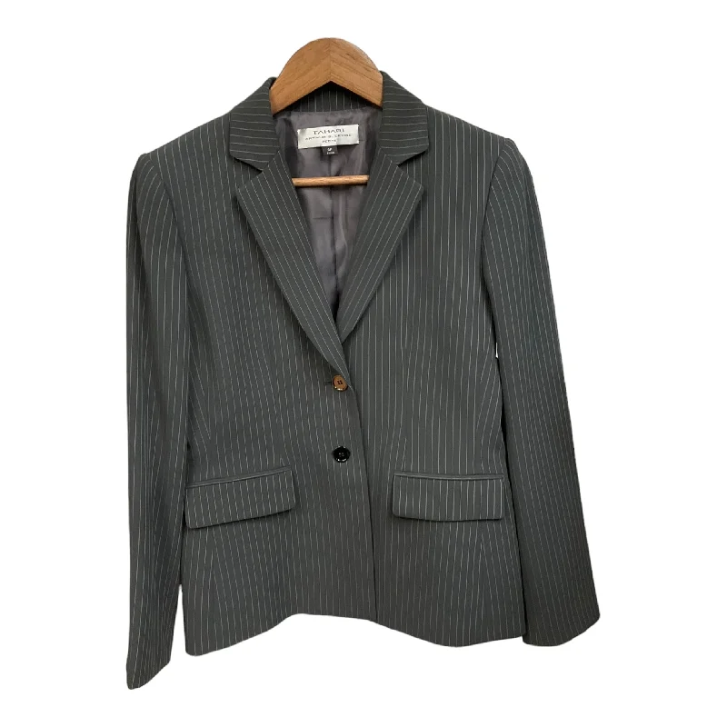 Blazer By Tahari By Arthur Levine In Grey, Size: S Women's Radiation Jacket