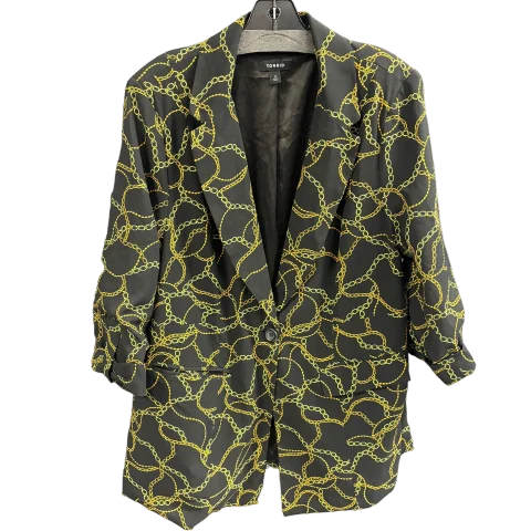 Blazer By Torrid In Black & Yellow, Size: 2x Women's Custom Jacket
