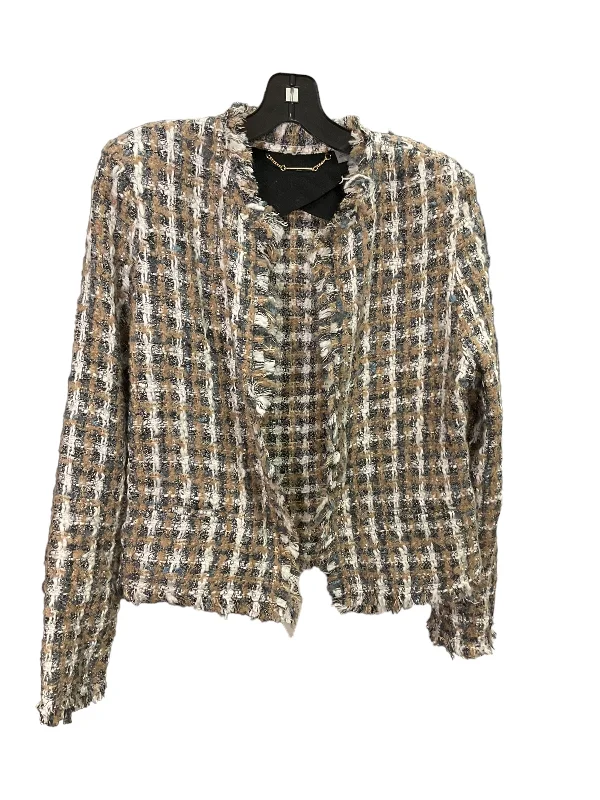 Blazer Designer By Elie Tahari In Tweed, Size: L Women's Custom Jacket