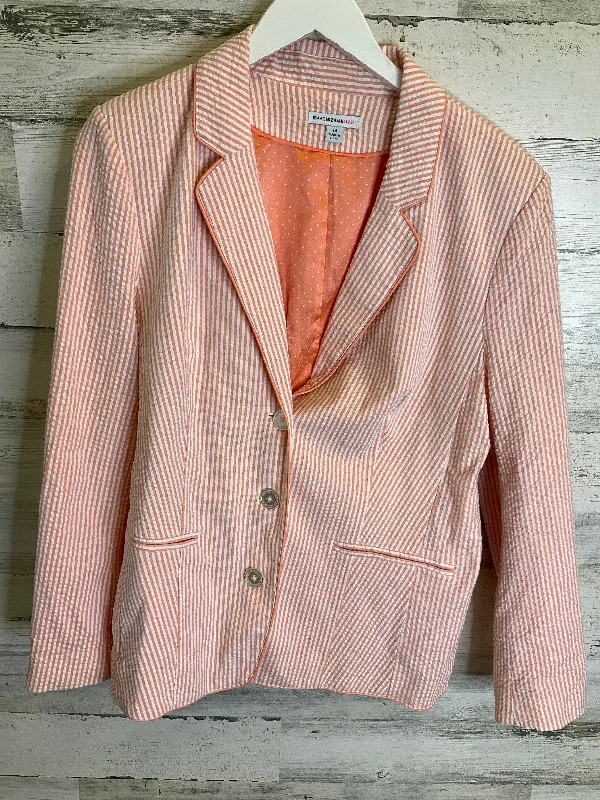 Coral Blazer Isaac Mizrahi Live Qvc, Size L Women's Denim Suit
