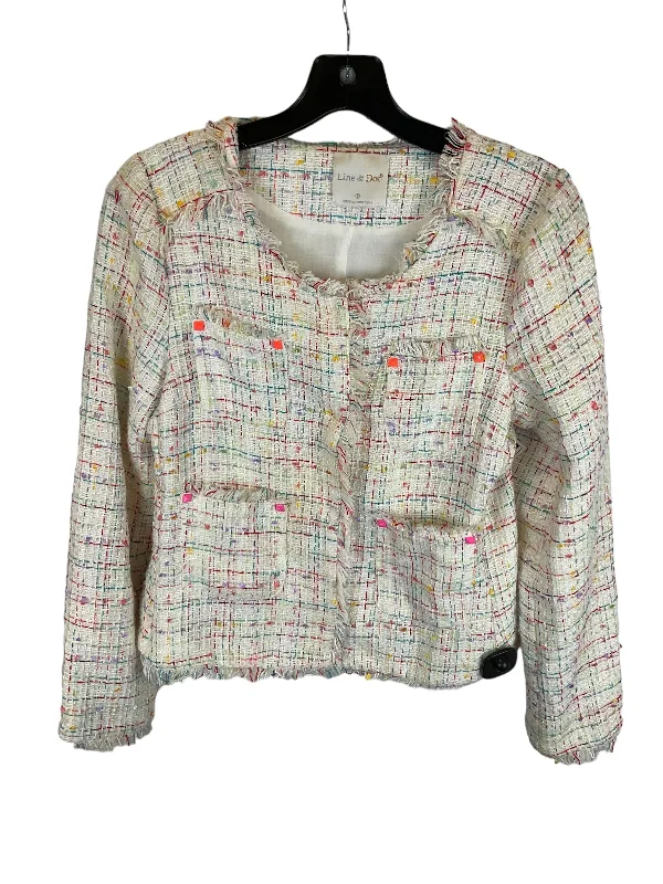 Cream Blazer Line & Dot, Size S Women's Boutique Suit
