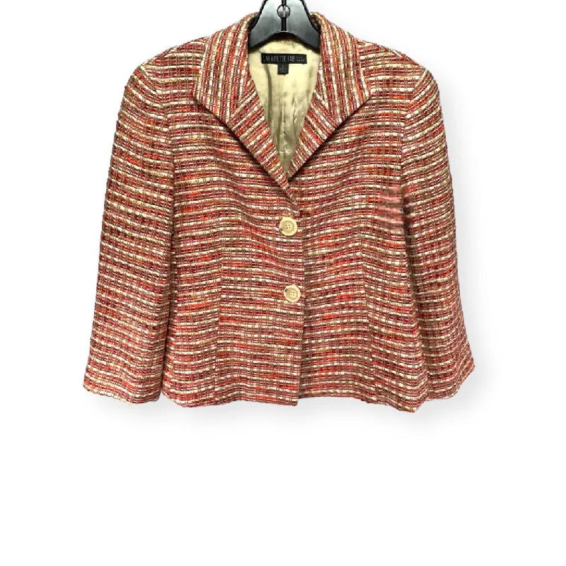 Plaid Pattern Blazer Designer Lafayette 148, Size 2 Women's Unique Blazer
