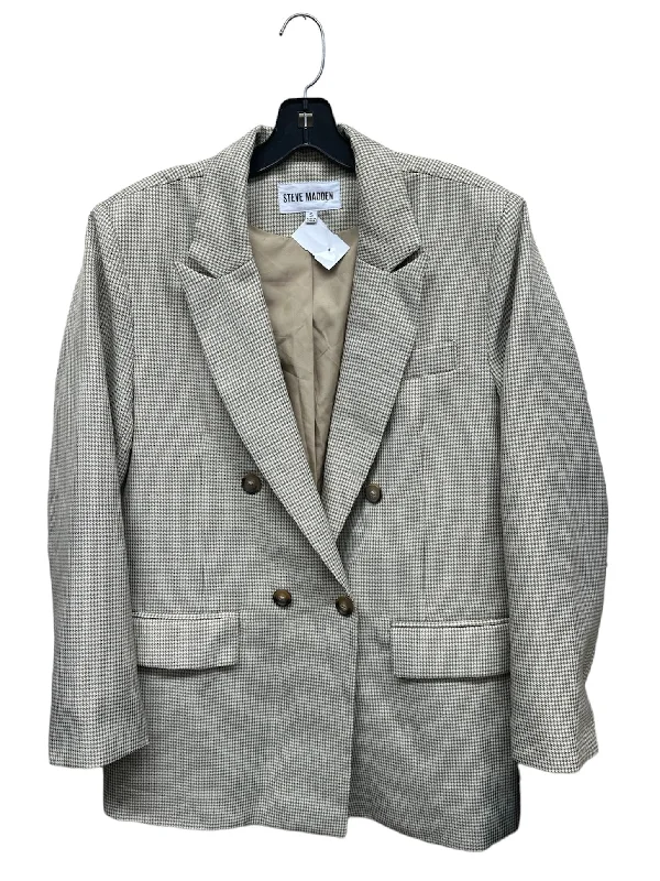 Plaid Pattern Blazer Steve Madden, Size S Women's Simple Blazer