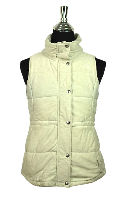 Ladies North Face Puffer Vest Casual Flannel Vest