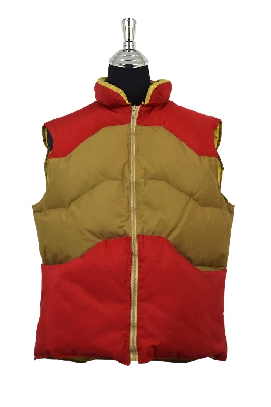 Tan Puffer Vest Belted Waist Vest