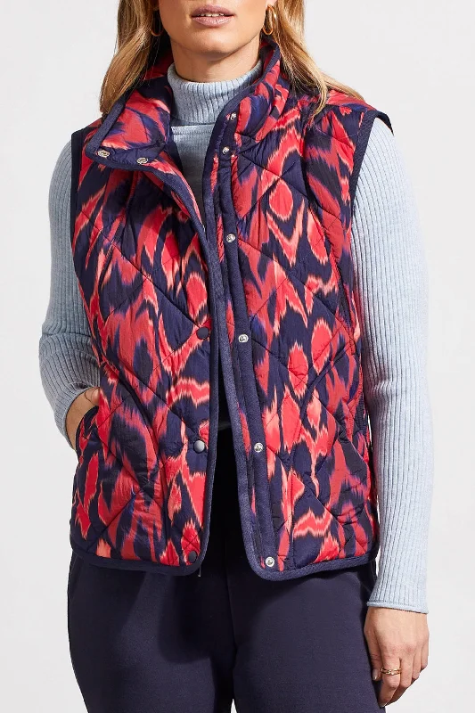Tribal A-Line Puffer Vest 1499O-8058-2631 Night Sky Fashion-Forward Vest Coat