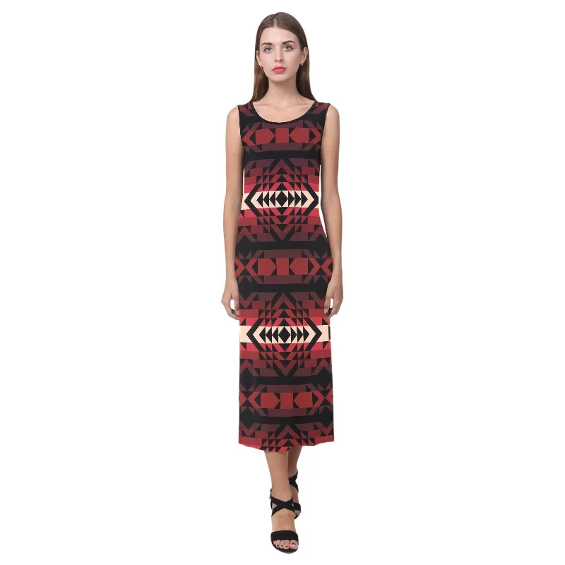 Black Rose Phaedra Sleeveless Open Fork Long Dress Tunics Fall fleece
