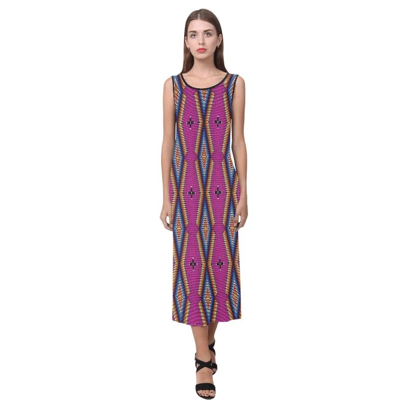 Diamond in the Bluff Pink Phaedra Sleeveless Open Fork Long Dress Tunics Custom made Diamond in the Bluff Pink Phaedra Sleeveless Open Fork Long Dress Tunics Custom made