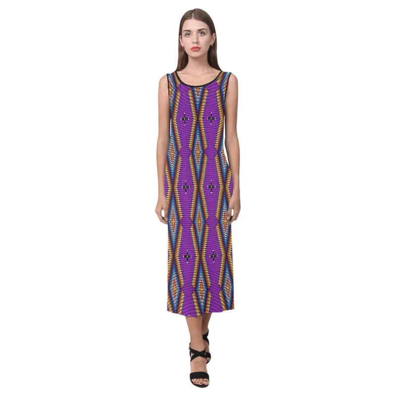Diamond in the Bluff Purple Phaedra Sleeveless Open Fork Long Dress Tunics Designer luxury Diamond in the Bluff Purple Phaedra Sleeveless Open Fork Long Dress Tunics Designer luxury