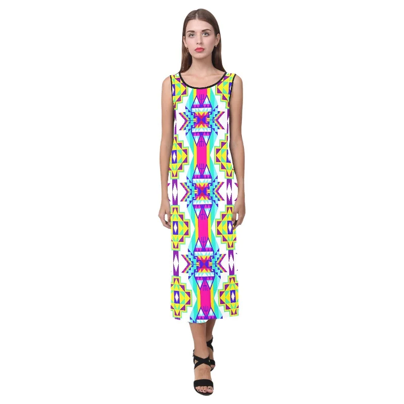 Fancy Champion Phaedra Sleeveless Open Fork Long Dress Tunics Seasonal trendy