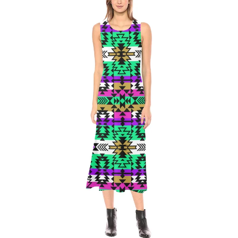 Final Grand Entry Phaedra Sleeveless Open Fork Long Dress empire Waist empire