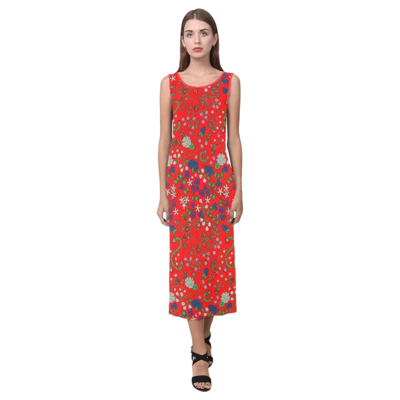 Grandmother Stories Fire Phaedra Sleeveless Open Fork Long Dress Tunics Stylish elegant Grandmother Stories Fire Phaedra Sleeveless Open Fork Long Dress Tunics Stylish elegant