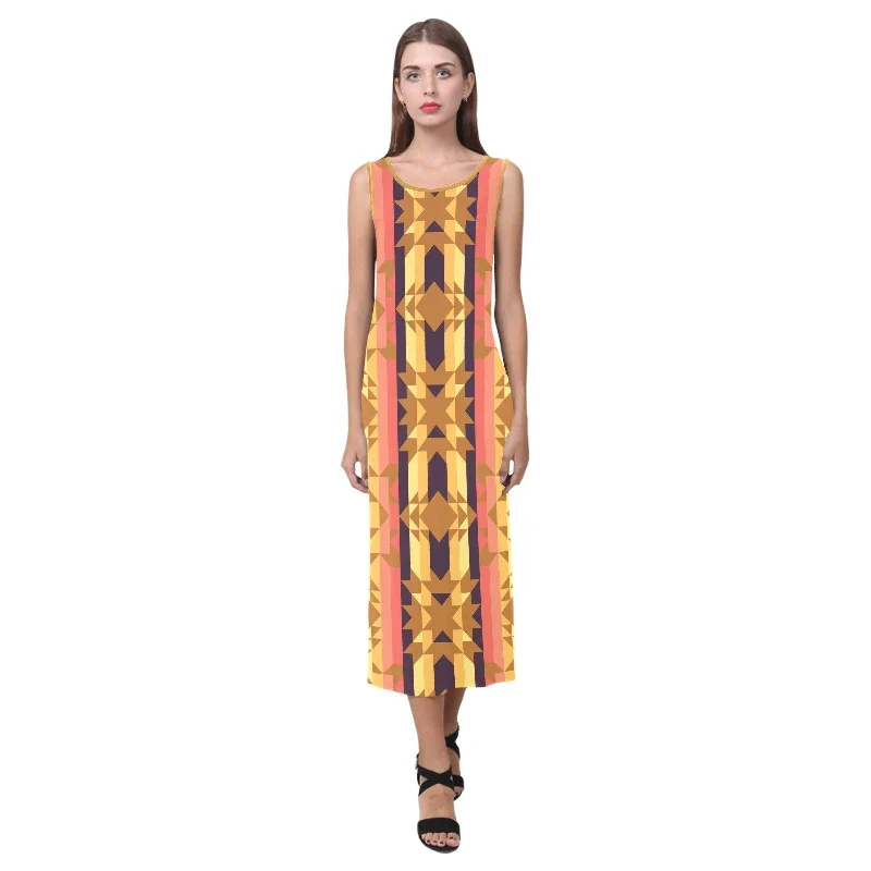 Infinite Sunset Phaedra Sleeveless Open Fork Long Dress Tunics Chinos classic