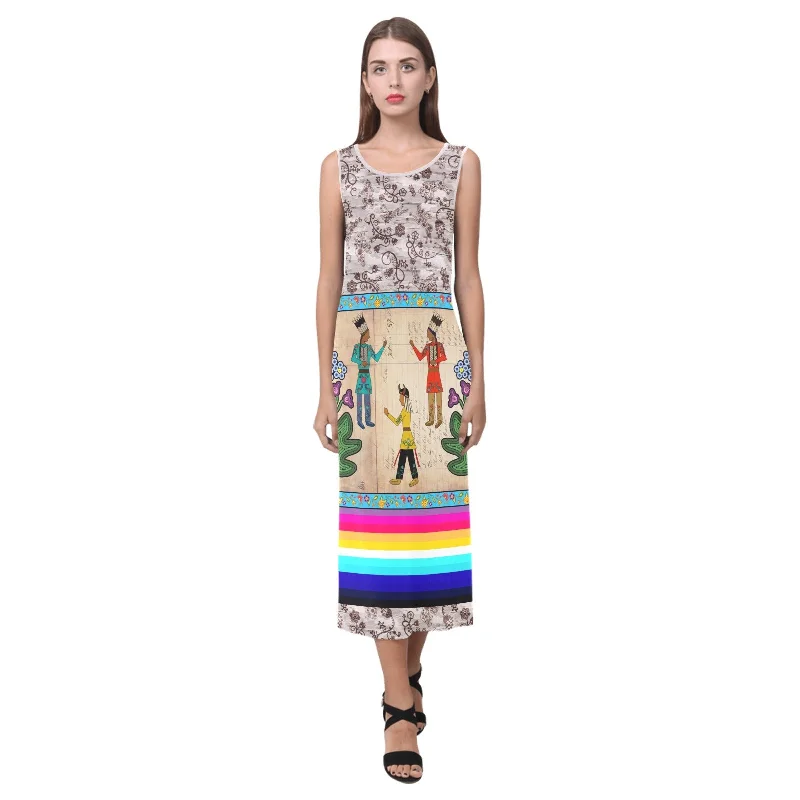 Kinship Ties Phaedra Sleeveless Open Fork Long Dress Tunics Velvet soft
