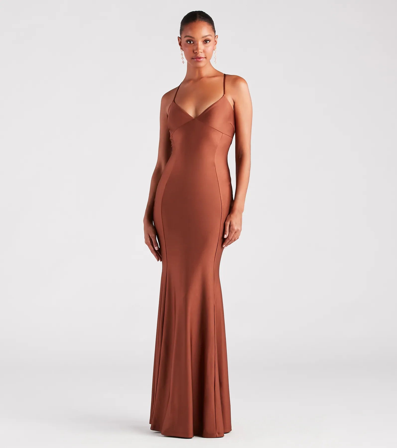 Laine Formal Lace-Up Mermaid Long Dress Tunics Ceremony elegant