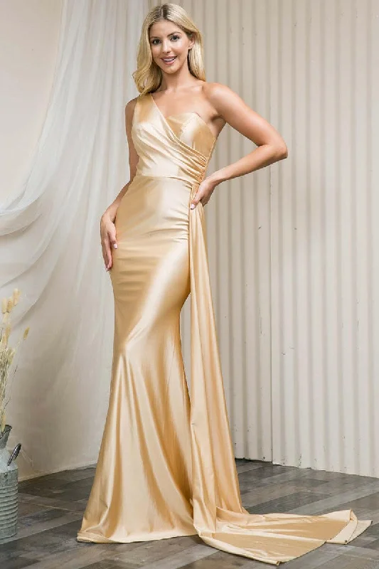 One Shoulder Fit & Flare Lycra Eleganr Side Cape Long Prom Dress AC387 Tunics Ceremony elegant One Shoulder Fit & Flare Lycra Eleganr Side Cape Long Prom Dress AC387 Tunics Ceremony elegant