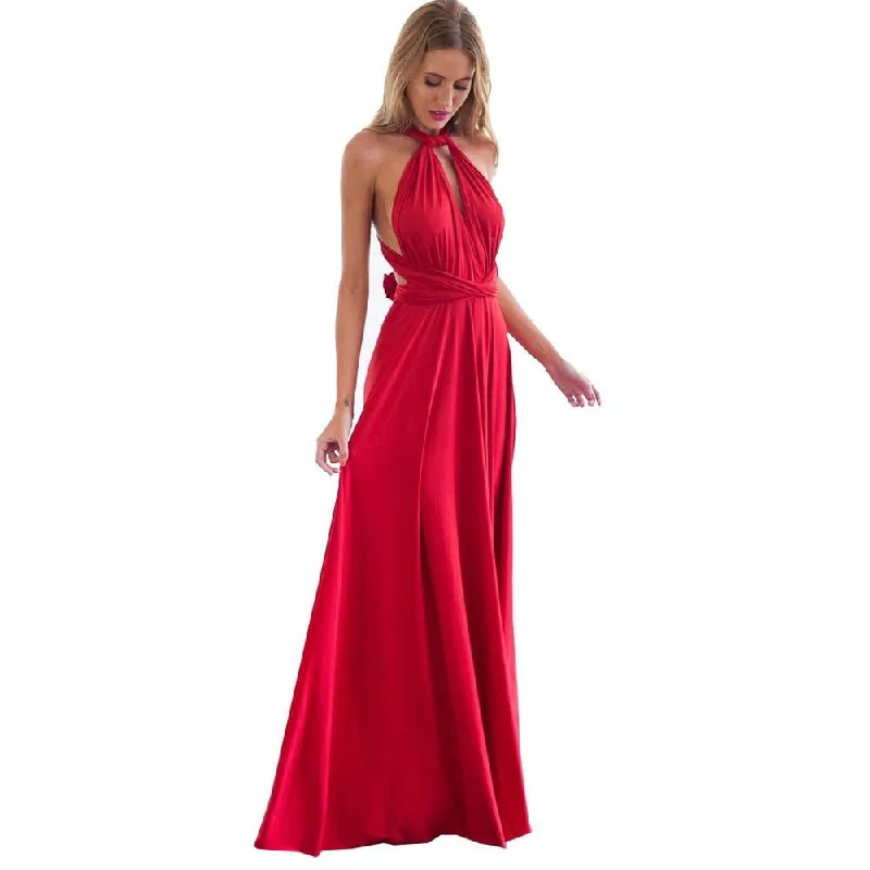 Red Bandage Long Dress Tunics Short Trendy