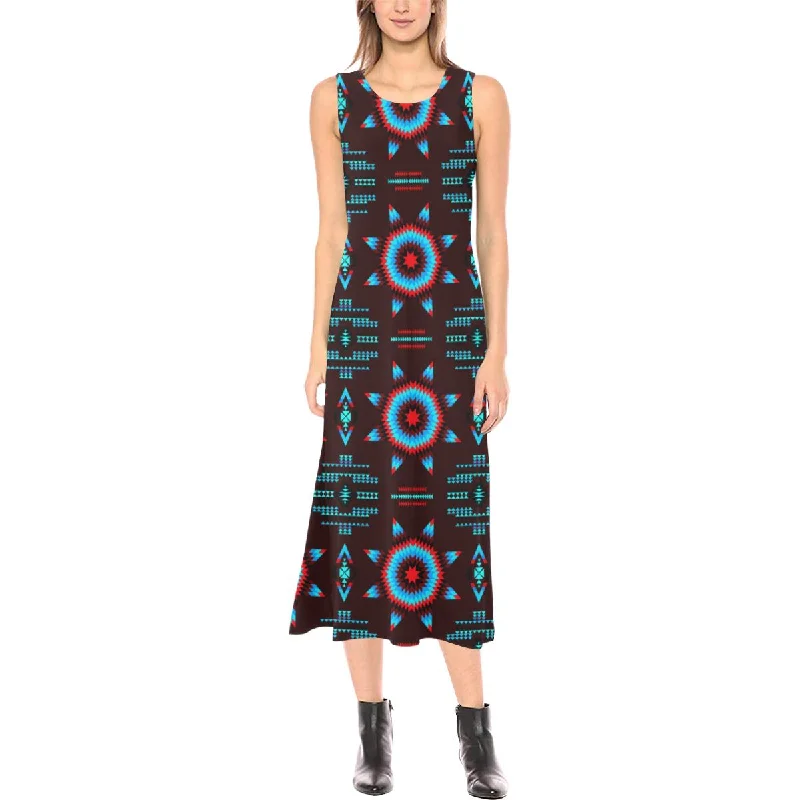 Rising Star Corn Moon Phaedra Sleeveless Open Fork Long Dress Tunics Sophisticated sleek Rising Star Corn Moon Phaedra Sleeveless Open Fork Long Dress Tunics Sophisticated sleek