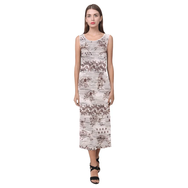 Sacred Run Phaedra Sleeveless Open Fork Long Dress Tunics Lace romantic
