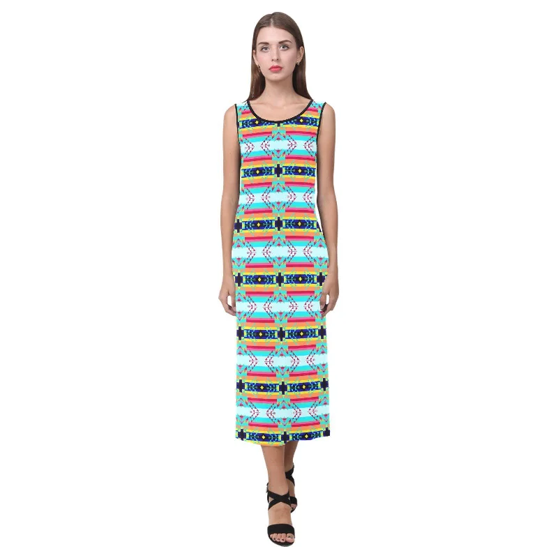 Sacred Spring Phaedra Sleeveless Open Fork Long Dress Tunics Fleece cozy