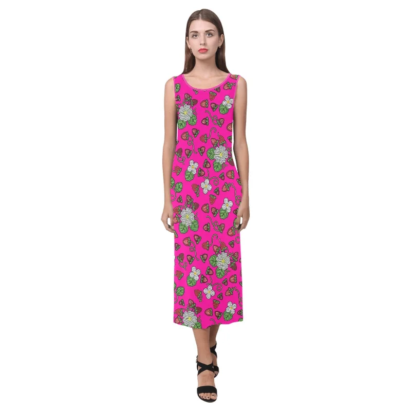 Strawberry Dreams Blush Phaedra Sleeveless Open Fork Long Dress Tunics Essential wardrobe Strawberry Dreams Blush Phaedra Sleeveless Open Fork Long Dress Tunics Essential wardrobe