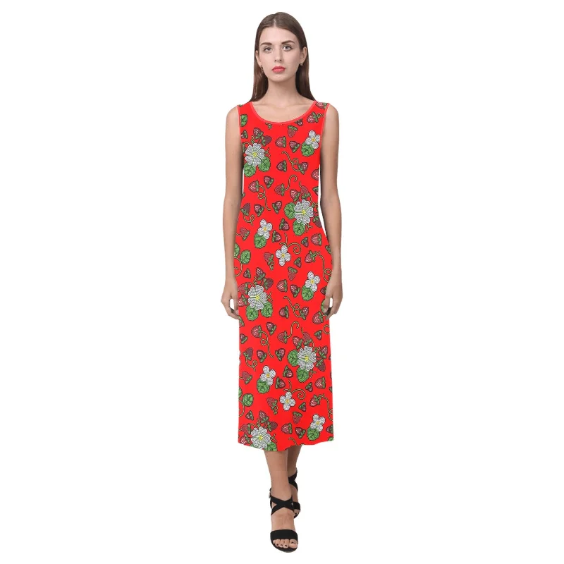 Strawberry Dreams Fire Phaedra Sleeveless Open Fork Long Dress Tunics Sale discount