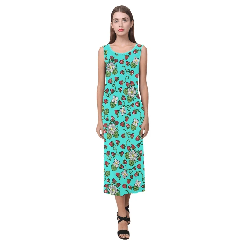 Strawberry Dreams Turquoise Phaedra Sleeveless Open Fork Long Dress Tunics Designer luxury Strawberry Dreams Turquoise Phaedra Sleeveless Open Fork Long Dress Tunics Designer luxury