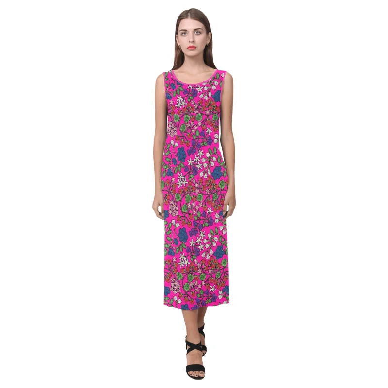 Takwakin Harvest Blush Phaedra Sleeveless Open Fork Long Dress Tunics Summer linen